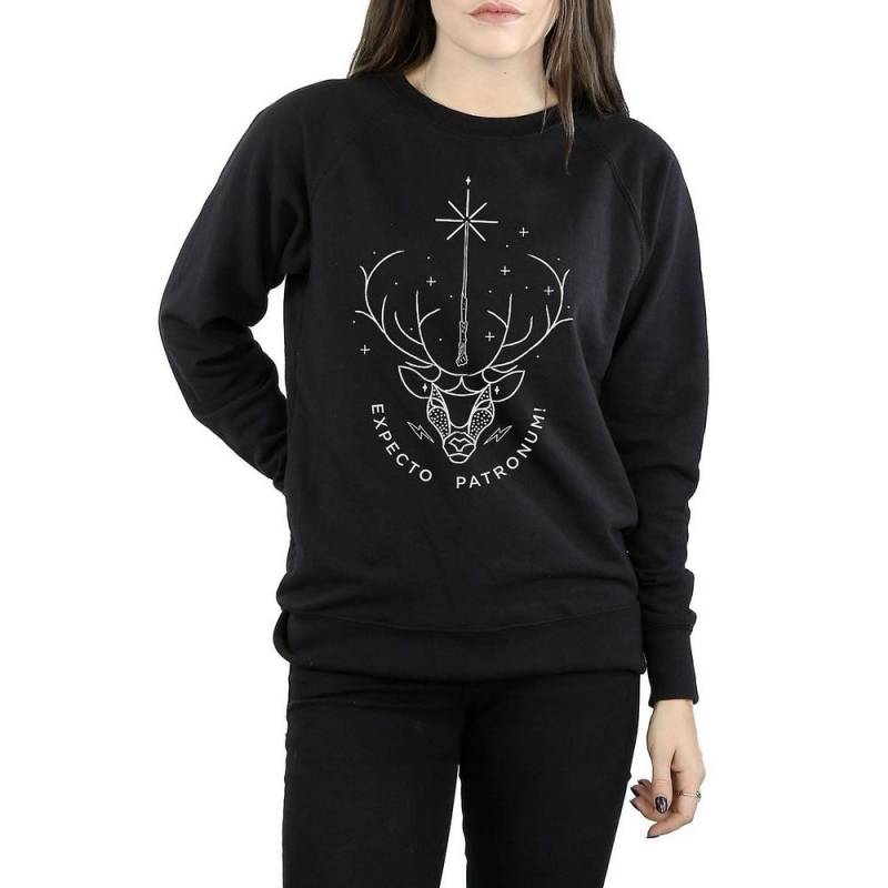 Harry Potter Damen-/Damen-Sweatshirt „Expecto Patronum“ mit Charme XXL schwarz von Joom DACH