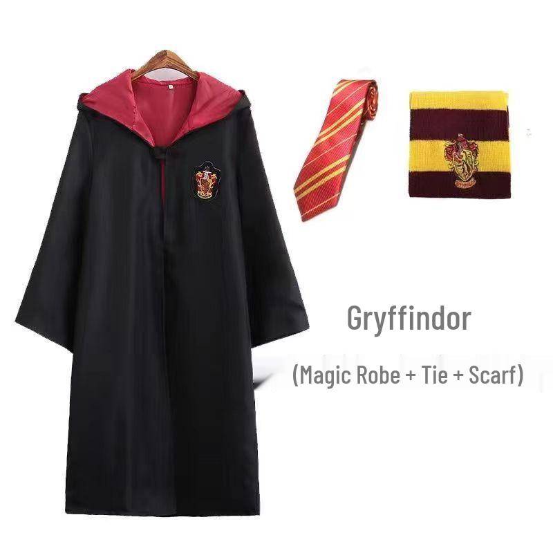 Harry Potter Gryffindor Kinder Cosplay Robe - Zauberschuluniform Set mit Accessoires Children 155 von Joom DACH