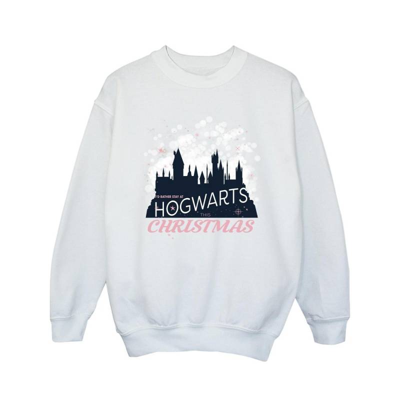 Harry Potter Mädchen-Hogwarts-Weihnachts-Sweatshirt 9-11 Years weiß von Joom DACH