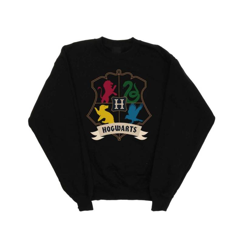 Harry Potter Mädchen-Sweatshirt mit Häuserwappen 9-11 Years schwarz von Joom DACH