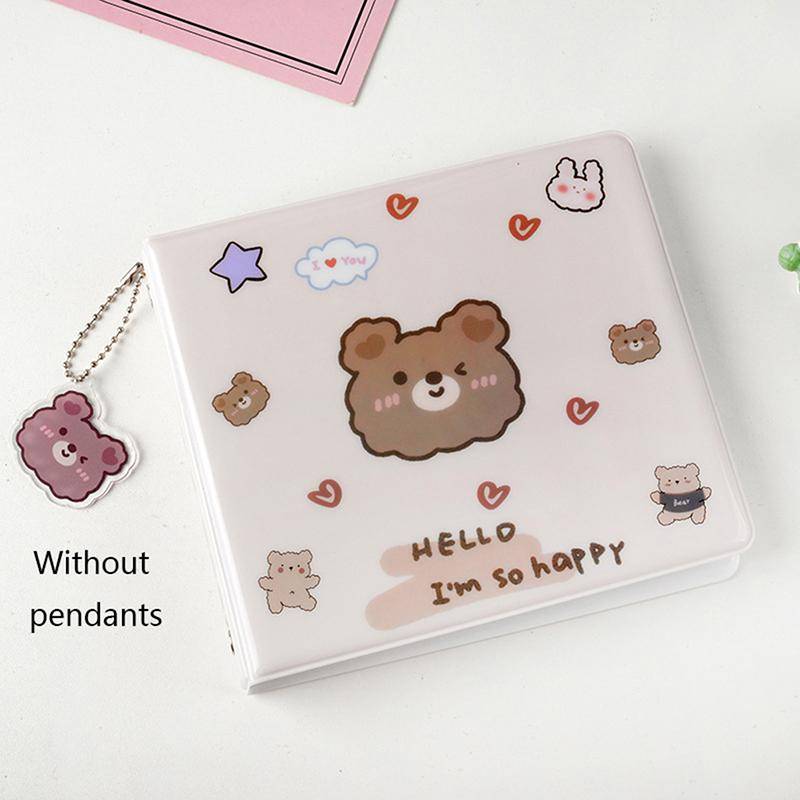 Harte CD-Hülle mit 20 Kapazitäten, Organizer, Cartoon-Bär, mit DVD-Bindertasche von Joom DACH