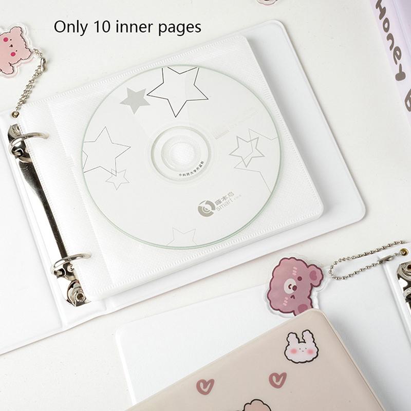 Harte CD-Hülle mit 20 Kapazitäten, Organizer, Cartoon-Bär, mit DVD-Bindertasche von Joom DACH