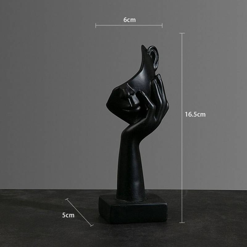Harz Abstrakte Statue Desktop Ornament Skulptur Gesicht Charakter Luxuriöse Figuren Kunsthandwerk Büro Heimdekoration von Joom DACH