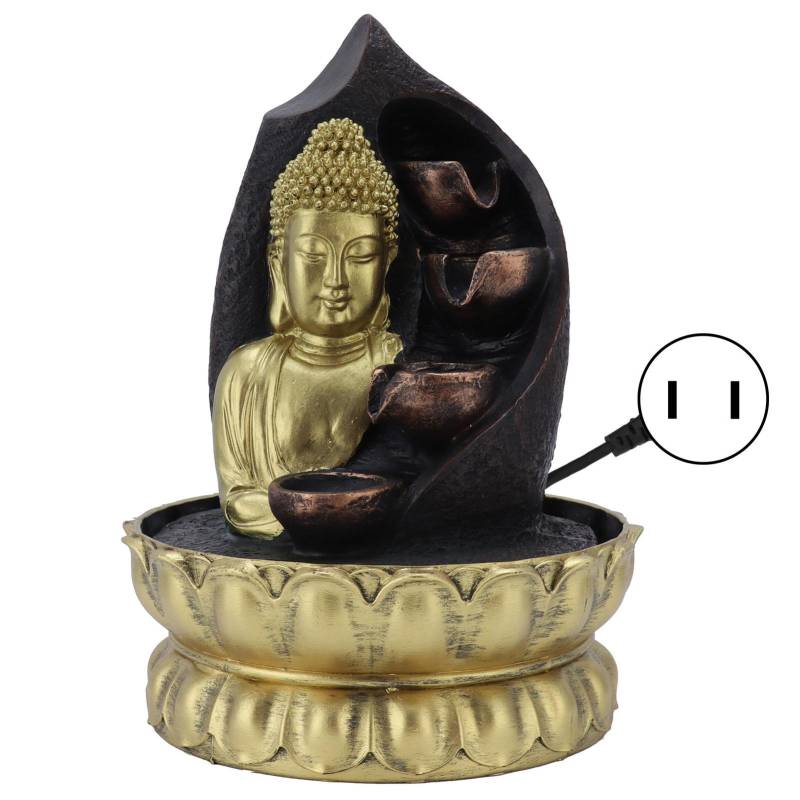 Harz Buddha Statue Wasser Lauf Brunnen Feng Shui Ornament Indoor Wasserlandschaft Handwerk Home DecorUS von Joom DACH