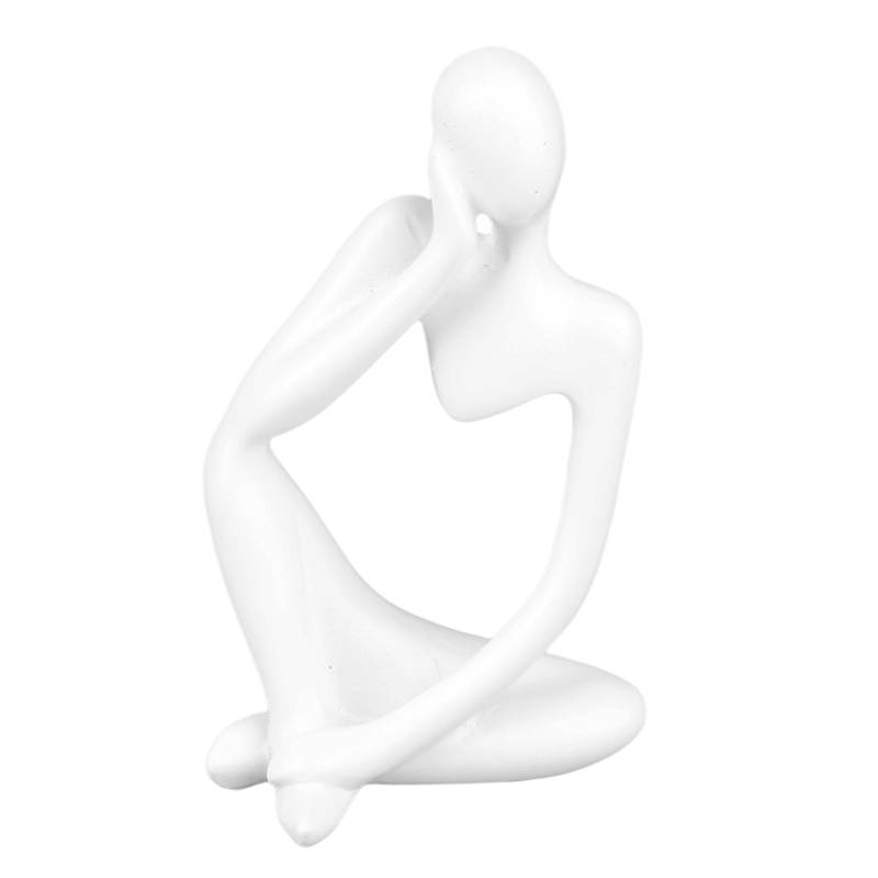 Harz Denker Statue Abstrakte Denker Figur Denker Stil Dekoration für Wohnzimmer Büro Buch von Joom DACH