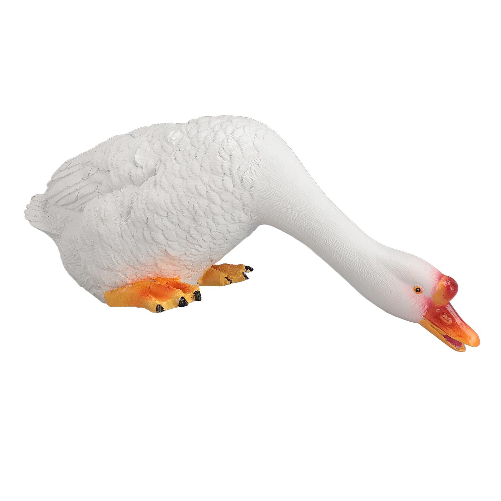 Harz Gans Statue Gartendeko Figur Ornament für Poolseite Rasen Hof Außendekoration Lustig von Joom DACH