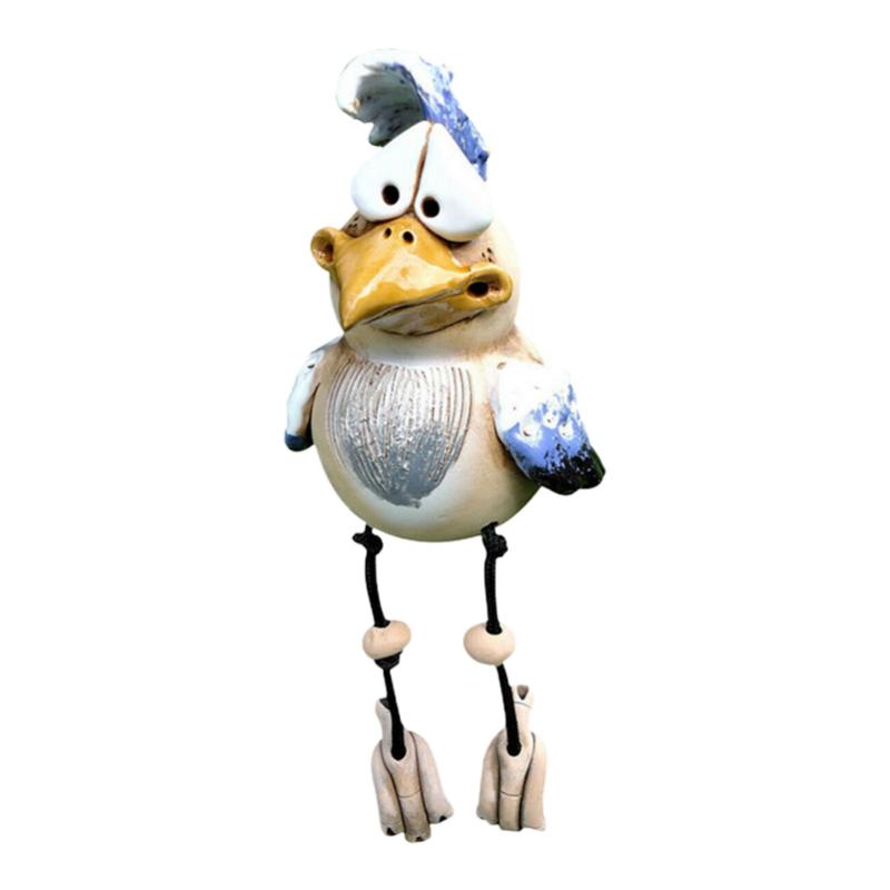 Harz-Hahn-Gartenstatuen, lustige Hühnerstatuen, Kunststatuen für den Außenbereich, verrückter Hahn, Rasendekoration, Skulpturen, Heimdekorationen blau von Joom DACH
