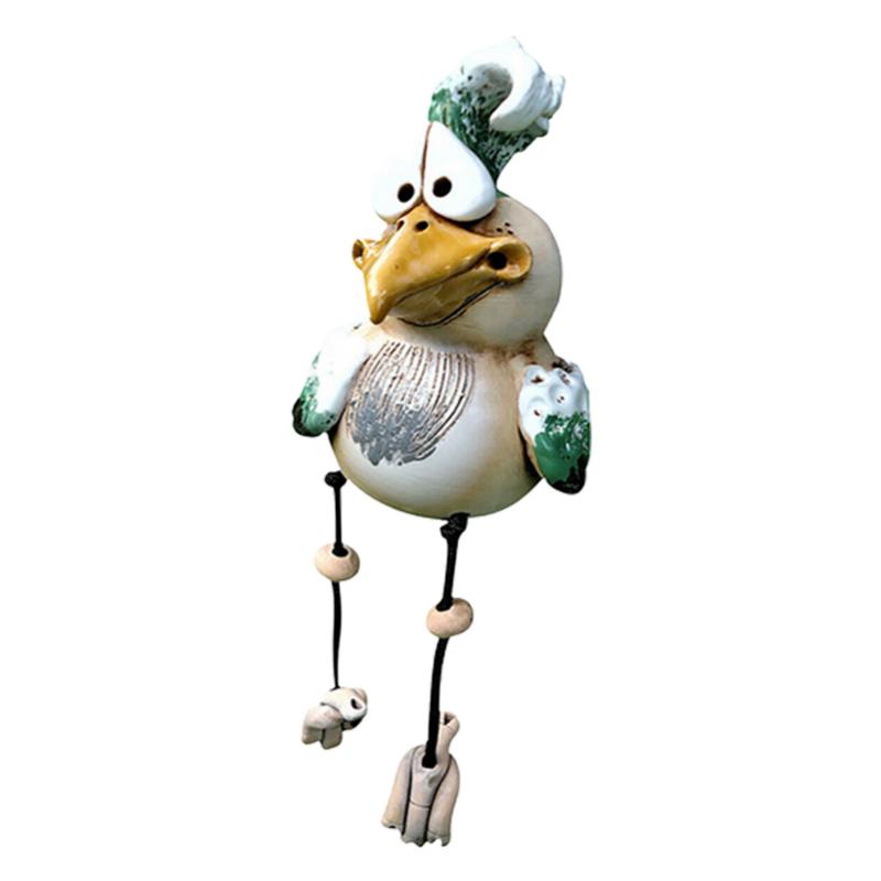 Harz-Hahn-Gartenstatuen, lustige Hühnerstatuen, Kunststatuen für den Außenbereich, verrückter Hahn, Rasendekoration, Skulpturen, Heimdekorationen grün von Joom DACH