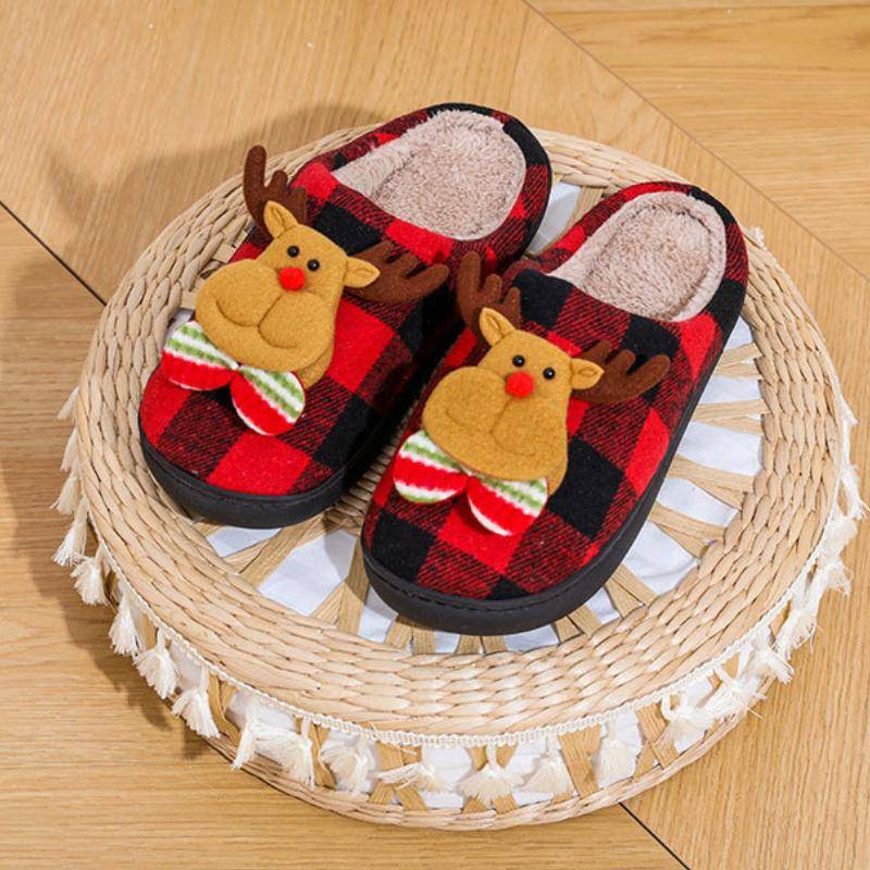 Hause Wärme Winter Baumwolle Hausschuhe Paare Männer und Frauen Weihnachten Handtuch Bestickte Hausschuhe Rutschfeste 40-41 von Joom DACH