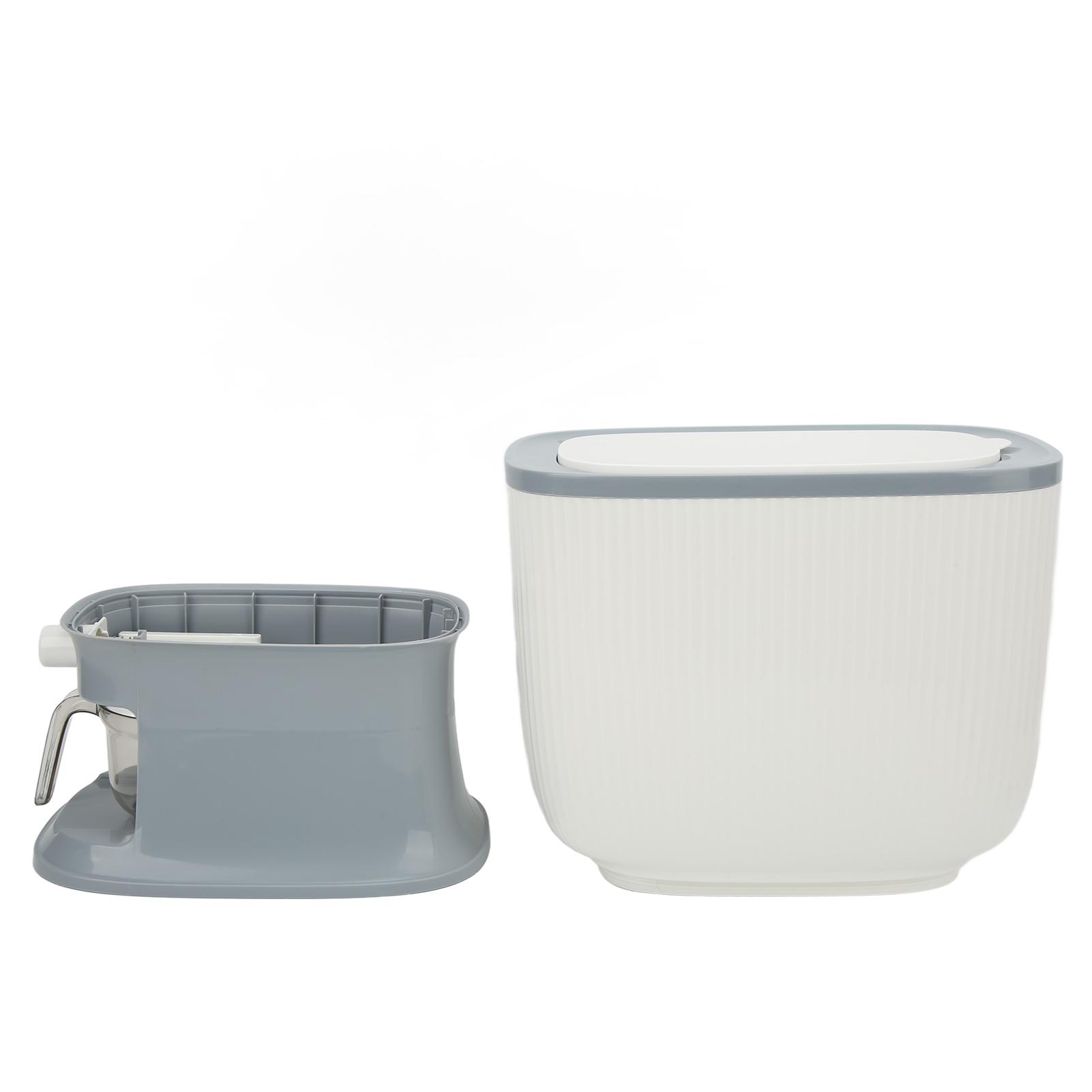 Haushalts-Reisspender Großes Fassungsvermögen Automatischer Rückprall Lebensmittel Getreidelagerbehälter mit Becher grau von Joom DACH