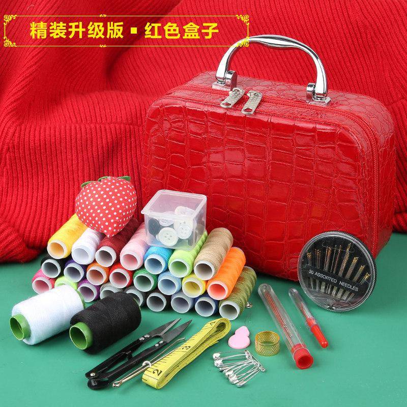 Haushaltsnähkasten-Set Hochzeitsnähset Grundschulwohnheim Tragbar Hochwertig Groß Nähnadel und Faden Werkzeugkasten von Joom DACH