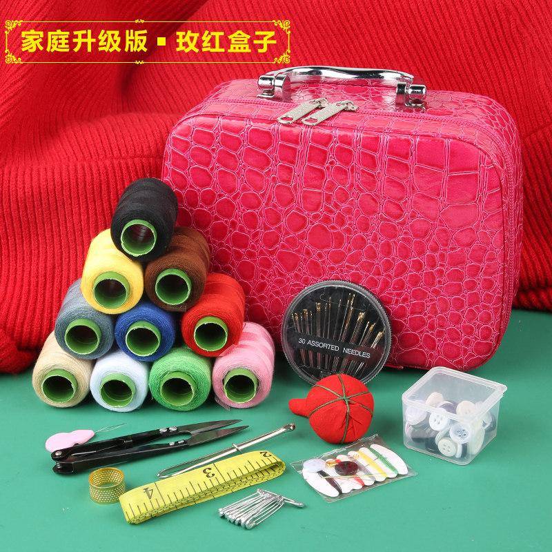 Haushaltsnähkasten-Set Hochzeitsnähset Grundschulwohnheim Tragbar Hochwertig Groß Nähnadel und Faden Werkzeugkasten von Joom DACH