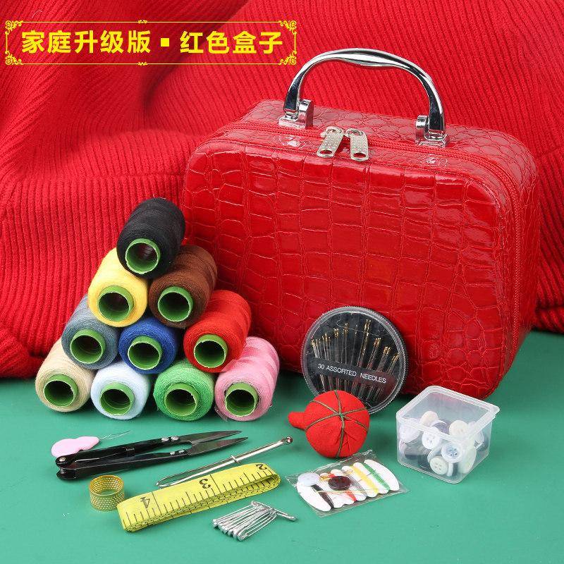 Haushaltsnähkasten-Set Hochzeitsnähset Grundschulwohnheim Tragbar Hochwertig Groß Nähnadel und Faden Werkzeugkasten von Joom DACH