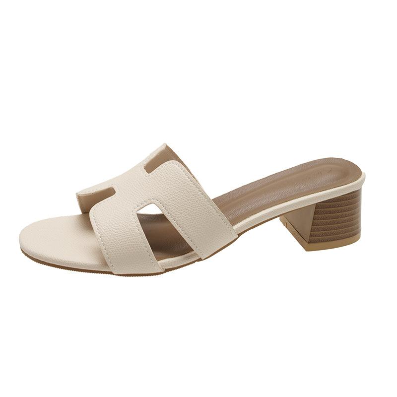 Hausschuhe Damen Sommerbekleidung 2025 neu Ein-Wort-Schlappen flacher Boden mit Strandschuhen Sandalen Damen 40 von Joom DACH