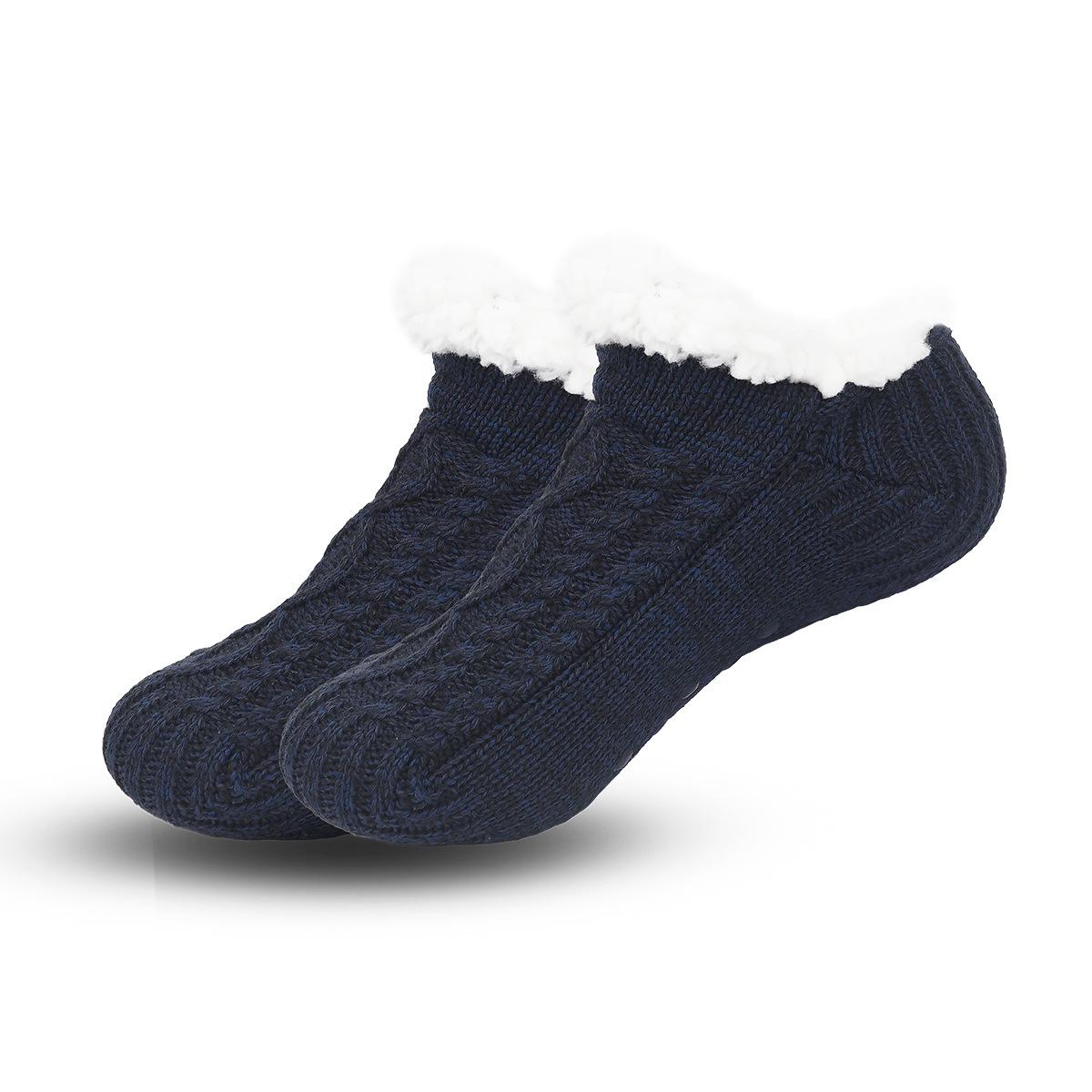 Hausschuhe Socken für Damen Herren Warme Haltesocke Rutschfest Gestrickt Dick gefüttert Gemütlich Winter Flauschige Bettschuhe Geeignet für Drinnen Zuhause Hausboden M: EUR 39-42 von Joom DACH