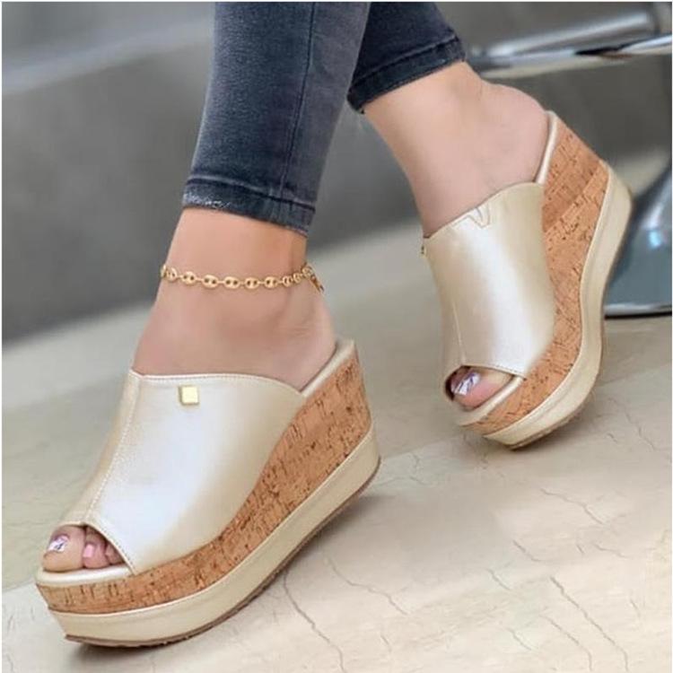 Hausschuhe Sommer Clogs Keile Retro Fisch Mund Große Größe Sandalen Frauen High Heel Plattform Einfarbig Plus Größe Schuhe Alias 36 champagner Hausschuhe Sommer Clogs Keile Retro Fisch Mund Große Größe Sandalen Frauen High Heel Plattform Einfarbig Plus Größe Schuhe Alias 36 champagner von Joom DACH