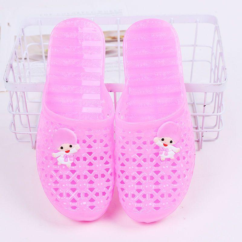 Hausschuhe für Damen Halbschleppend Kristall Transparent Rutschfest Flache Jelly-Schuhe für Damen Outdoor-Sandalen für Damen 41 von Joom DACH