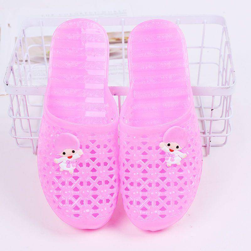 Hausschuhe für Damen Halbschleppend Kristall Transparent Rutschfest Flache Jelly-Schuhe für Damen Outdoor-Sandalen für Damen 41 von Joom DACH