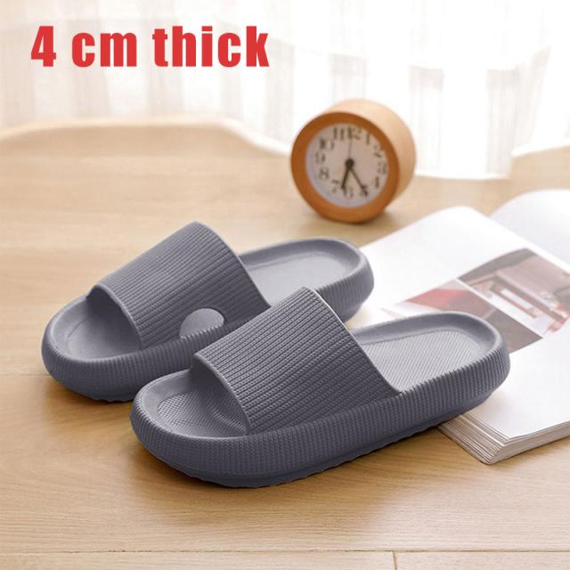 Hausschuhe für Damen mit dicker Sohle, Plateau-Schuhe für Damen, rutschfeste Eva-Wohnzimmer-Slipper, Damen-Hausschuhe, 4,5 cm Absatz 40-41 von Joom DACH