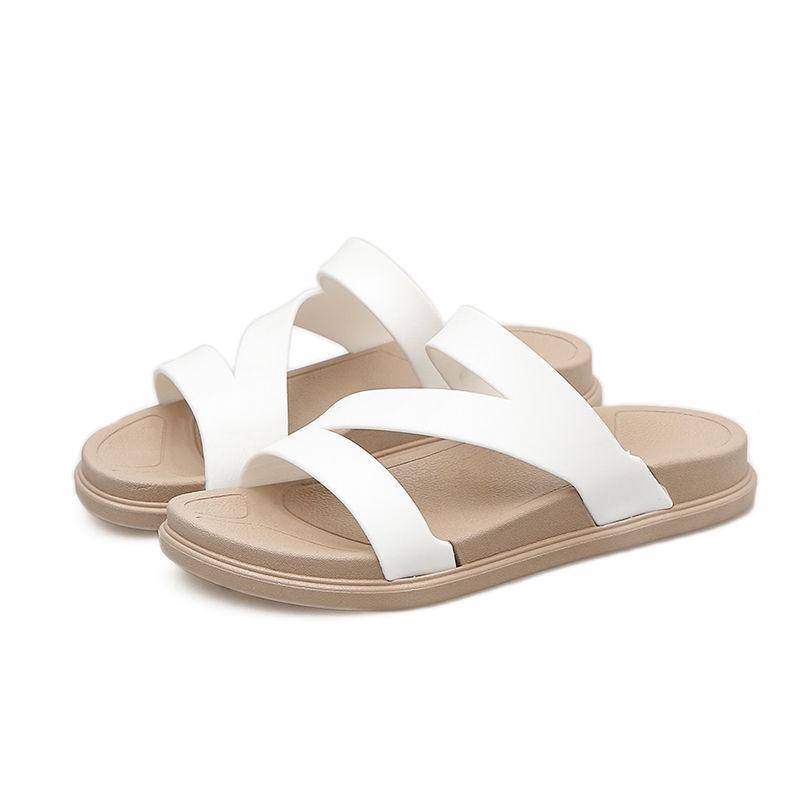 Hausschuhe für Damen tragen stilvolle wilde Sommer-Strandschuhe, Damen gehen ins Tide Home, Indoor-Sandalen und Hausschuhe 36 von Joom DACH
