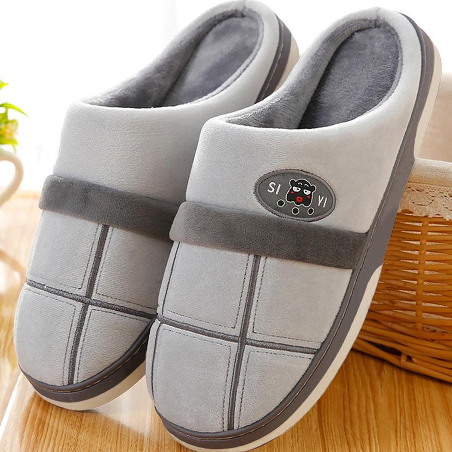 Herren Winter Slipper Memory Foam Schuhe, rutschfestes Plüsch-Innenfutter, geeignet für den Familiengebrauch im Schlafzimmer, luxuriöses Karomuster 42/43 grau Herren Winter Slipper Memory Foam Schuhe, rutschfestes Plüsch-Innenfutter, geeignet für den Familiengebrauch im Schlafzimmer, luxuriöses Karomuster 42/43 grau von Joom DACH