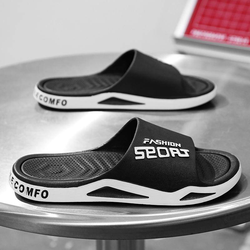 Hausschuhe für Männer, die äußerlich getragen werden, trendige Sommer-Flip-Flops, Badezimmer, rutschfeste Sandalen für drinnen und draußen, Paarschuhe für Männer und Frauen 38 schwarz von Joom DACH