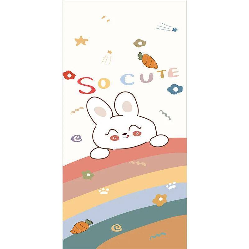 Haustier Esstisch Matte Wipe Clean PVC Scrub Leder Cartoon Fußmatte Schlafzimmer Wohnzimmer Waschfrei Nachttisch Teppich Indoor Fußmatte Waschbare Kinder Teppiche 40*60cm von Joom DACH