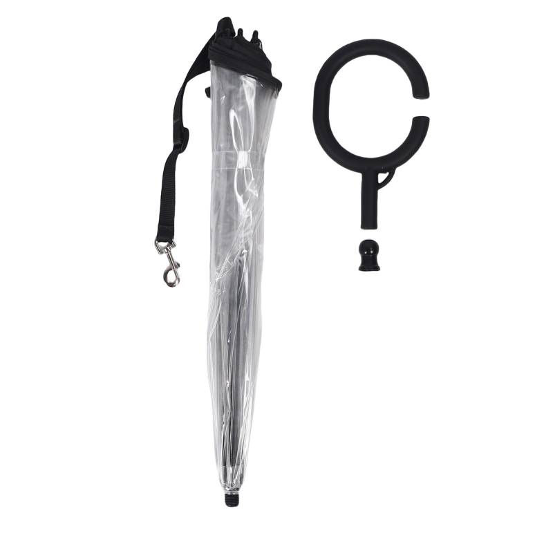Haustier-Regenschirm mit Leine Transparent C-Form Bequemer Griff 27,56 Zoll Durchmesser Hunde-Regenschirm für von Joom DACH