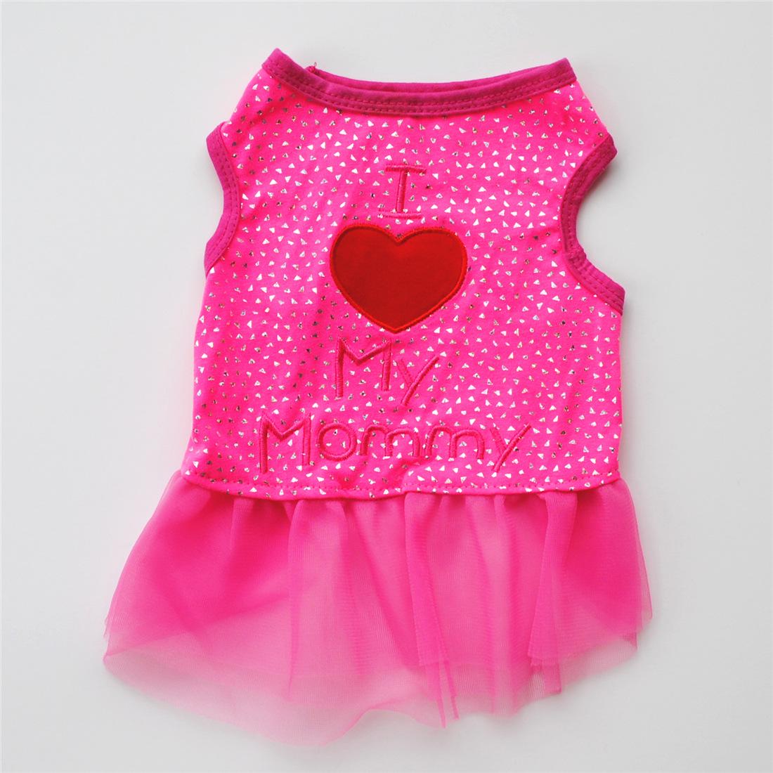 Haustier Welpen Kleidung Patch Stickerei Liebe Mama Rock Liebe Papa Weste L von Joom DACH