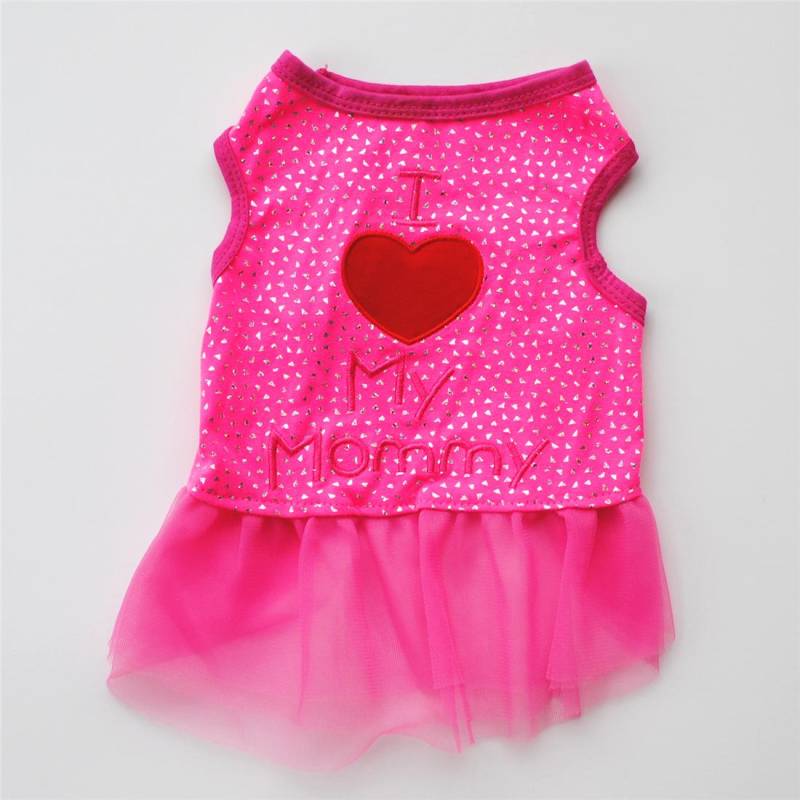 Haustier Welpen Kleidung Patch Stickerei Liebe Mama Rock Liebe Papa Weste L von Joom DACH