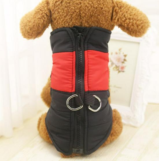Haustier Winter Baumwollgepolsterte Kleidung mit Zugschließe für Hunde und Katzen XS schwarz/rot Haustier Winter Baumwollgepolsterte Kleidung mit Zugschließe für Hunde und Katzen XS schwarz/rot von Joom DACH