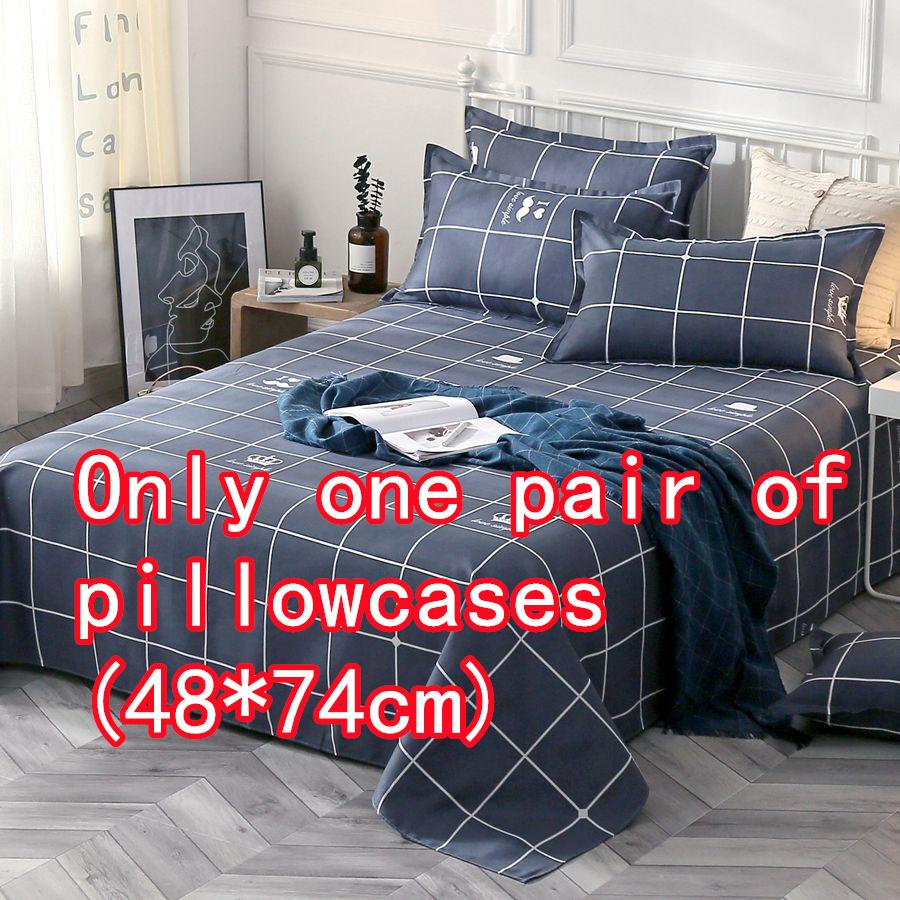 Hautfreundliche, gebürstete Laken, verdicktes Doppelbett, Einzelbett, Laken mit mehreren Spezifikationen für alle Jahreszeiten pillowcases (48*74cm) von Joom DACH