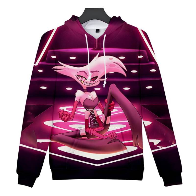 Hazbin Hotel Anime Hoodie Tie Dye Hoodie Streetwear Cartoon Gedruckt Kapuzenpullover Männer Frauen Cosplay Sport Pullover M rosa von Joom DACH