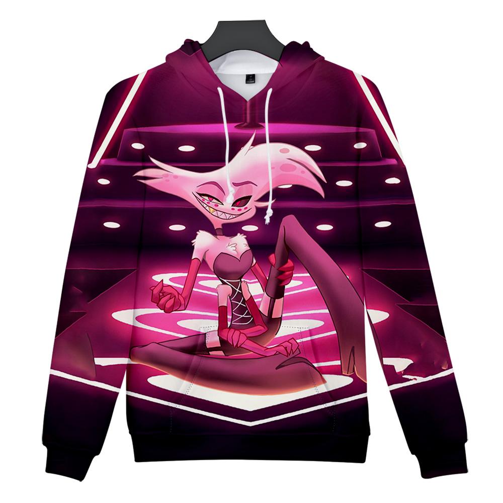 Hazbin Hotel Anime Hoodie Tie Dye Hoodie Streetwear Cartoon Gedruckt Kapuzenpullover Männer Frauen Cosplay Sport Pullover S rosa von Joom DACH