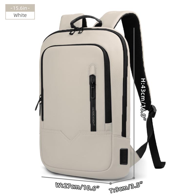 HcanKcan 15.6  17  Laptop Rucksack Slim Herren Multifunktional Business Arbeitsrucksack Mode Wasserdicht Outdoor Reise Schulrucksack 15.6 Inch weiß von Joom DACH