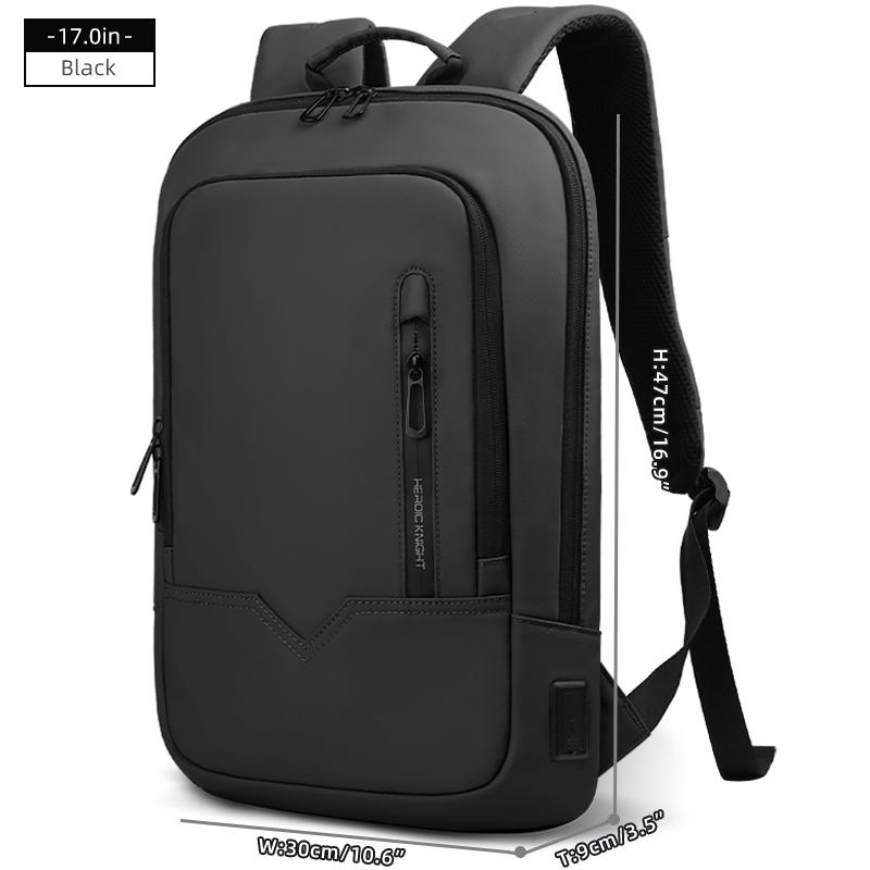 HcanKcan 15.6  17  Laptop Rucksack Slim Herren Multifunktional Business Arbeitsrucksack Mode Wasserdicht Outdoor Reise Schulrucksack 17 Inch schwarz von Joom DACH