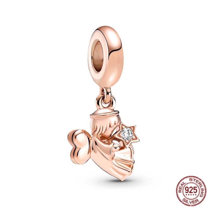 Heiße feine Roségold-Plattierungsserie S925 Sterling Silber baumelnde Charm-Perlen für Original-Armband DIY Schmuck Geschenk für Frauen von Joom DACH