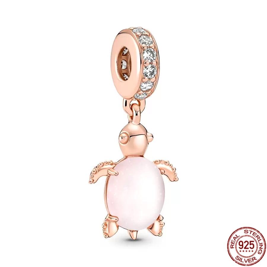 Heiße feine Roségold-Plattierungsserie S925 Sterling Silber baumelnde Charm-Perlen für Original-Armband DIY Schmuck Geschenk für Frauen von Joom DACH