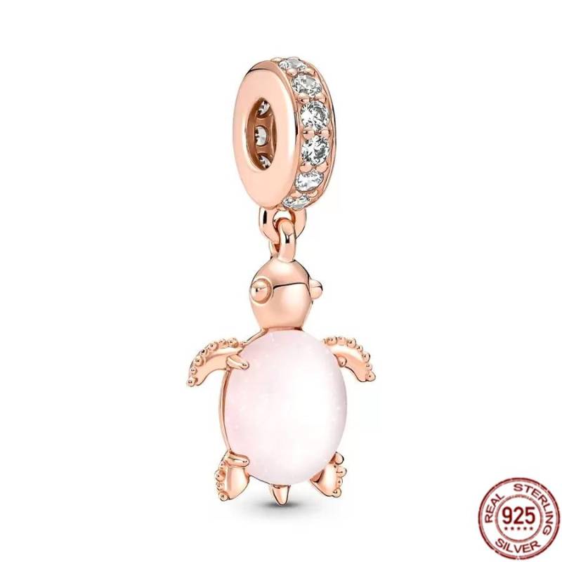 Heiße feine Roségold-Plattierungsserie S925 Sterling Silber baumelnde Charm-Perlen für Original-Armband DIY Schmuck Geschenk für Frauen von Joom DACH