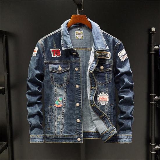 Heißer 2023 männer Plus Größe Jacke Denim Mode Jacken Herren Jeans Baumwolle Outwear Mantel Langarm Männliche Kleidung Tops größe S-5Xl L dunkelblaue von Joom DACH