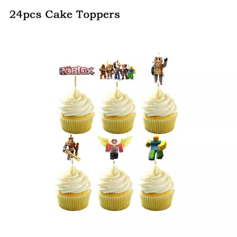 Heißer Roboter Roblox Kindergeburtstag Partyzubehör Set Einweggeschirr Roblox Pappteller Becher Luftballons Babyparty Partydeko von Joom DACH