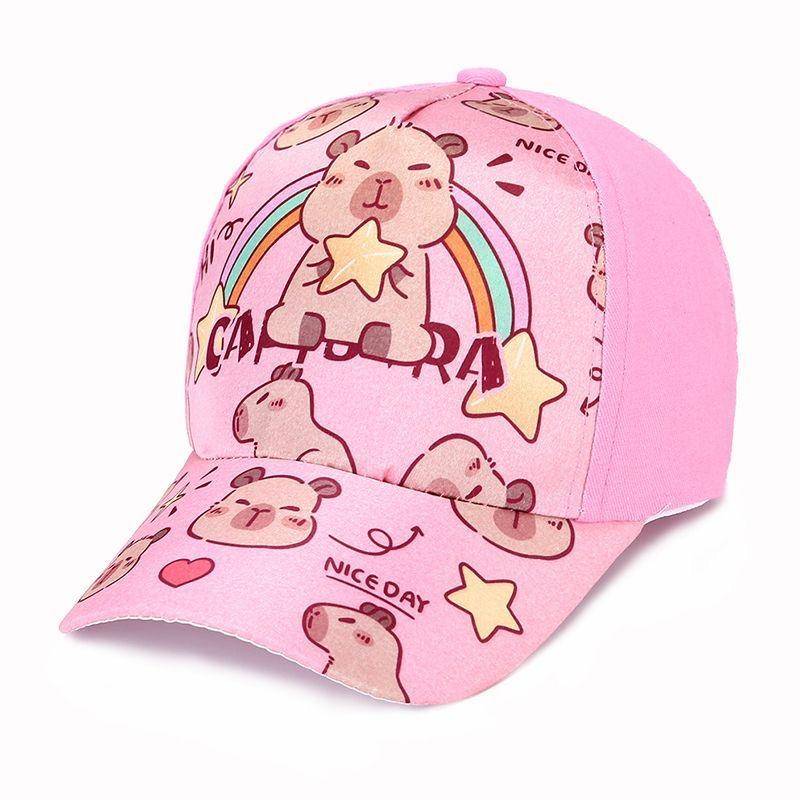 Heißer Verkauf Kinder Cartoon Capybara Gedruckte Kappe Jungen Mädchen Outdoor Sonnenschutz Niedliche Capibara Hut Reizende Kinder Baseballkappe 50cm-54cm von Joom DACH