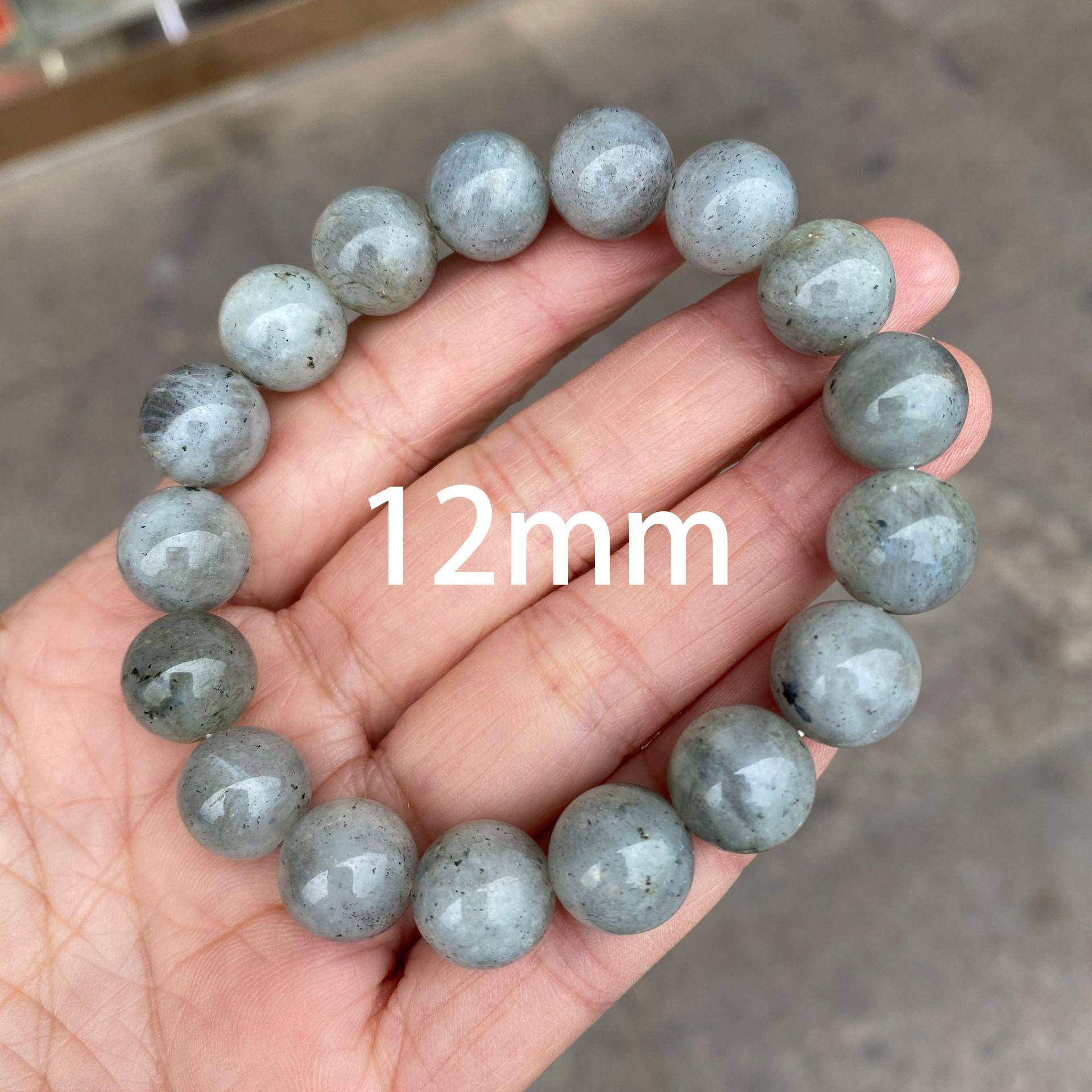 Heißer Verkauf Natürliche Grau Labradorit Stein Perlen Armbänder Männer Frauen Healing Kristall Yoga Armreifen Schmuck Geschenk von Joom DACH