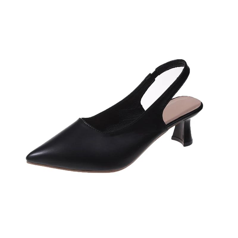 Heißer Verkauf Schuhe Damen Slingbacks Damenpumps Prägnante Büropumps Damen Flach Outdoor Übergröße Slipper Damenschuhe 42 schwarz von Joom DACH