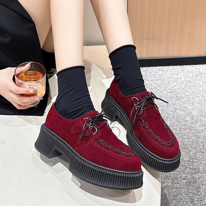 Heißer Verkauf Schuhe für Damen Schnürschuhe Damen High Heels Mode Leopardenmuster Lässige Pumps Damen Neue Übergrößenabsätze Damen 37 rot von Joom DACH