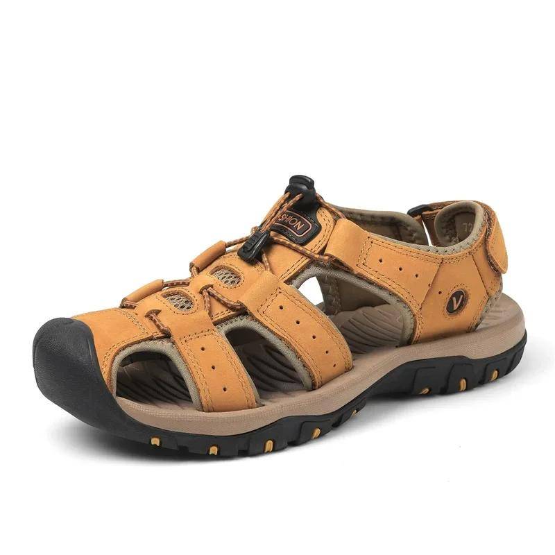 Heißer Verkauf Sommer herren Sandalen Outdoor Rutschfeste männer Strand Sandalen Handarbeit Aus Echtem Leder Herren Schuhe Mode Männer turnschuhe 48 von Joom DACH
