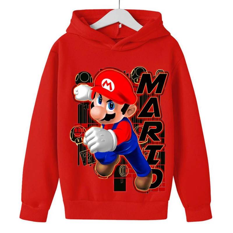 Heißes Spiel Super Mario Bros Kinder Hoodie Kinder Junge Mädchen Kleidung Pullover Cartoon Bedrucktes Oberteil Frühling Herbst Mode Sweatshirt 120 von Joom DACH
