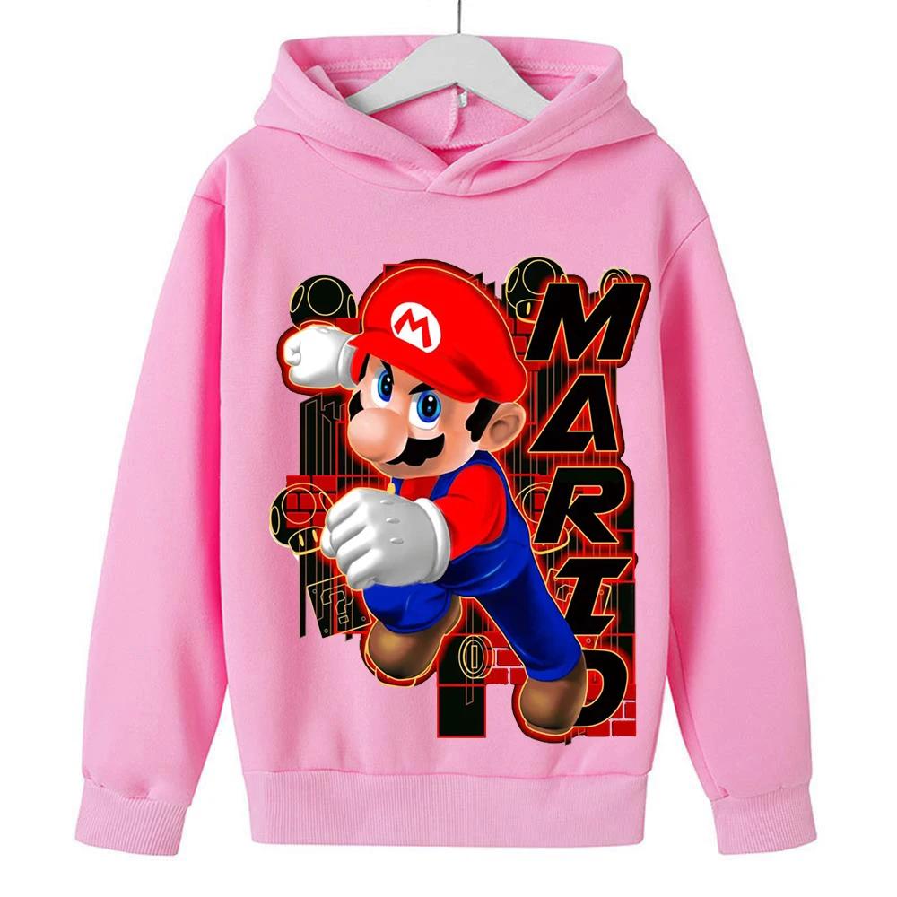 Heißes Spiel Super Mario Bros Kinder Hoodie Kinder Junge Mädchen Kleidung Pullover Cartoon Bedrucktes Oberteil Frühling Herbst Mode Sweatshirt 120 von Joom DACH
