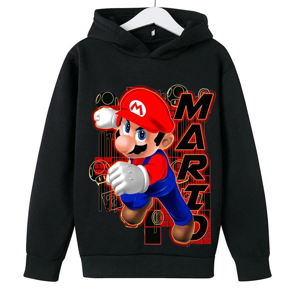 Heißes Spiel Super Mario Bros Kinder Hoodie Kinder Junge Mädchen Kleidung Pullover Cartoon Bedrucktes Oberteil Frühling Herbst Mode Sweatshirt 130 von Joom DACH