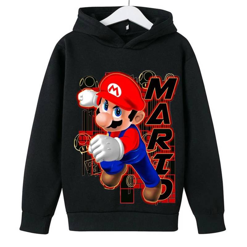 Heißes Spiel Super Mario Bros Kinder Hoodie Kinder Junge Mädchen Kleidung Pullover Cartoon Bedrucktes Oberteil Frühling Herbst Mode Sweatshirt 130 von Joom DACH